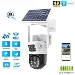 4G dual Camera solar professionnel étanche